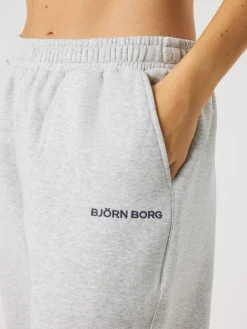 Björn Borg Tennis & Padel|Byxor * Borg weatpant Ultra Light Grey Melange
