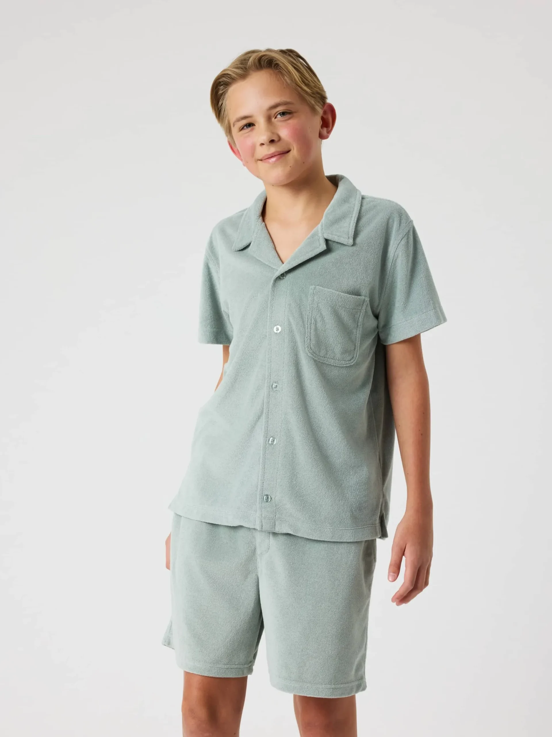 Björn Borg T-Shirts|Badbyxor * Borg Toweling Pool Shirt Slate Gray