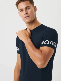 Björn Borg T-Shirts|Gym & Träning * Borg T-hirt Mörkblå Vit Logga