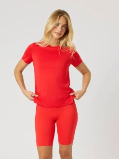 Björn Borg T-Shirts|Löpning * Borg T-hirt Flame Scarlet