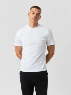 Björn Borg T-Shirts|Vardag & Loungewear * Centre High Neck T-hirt Brilliant White
