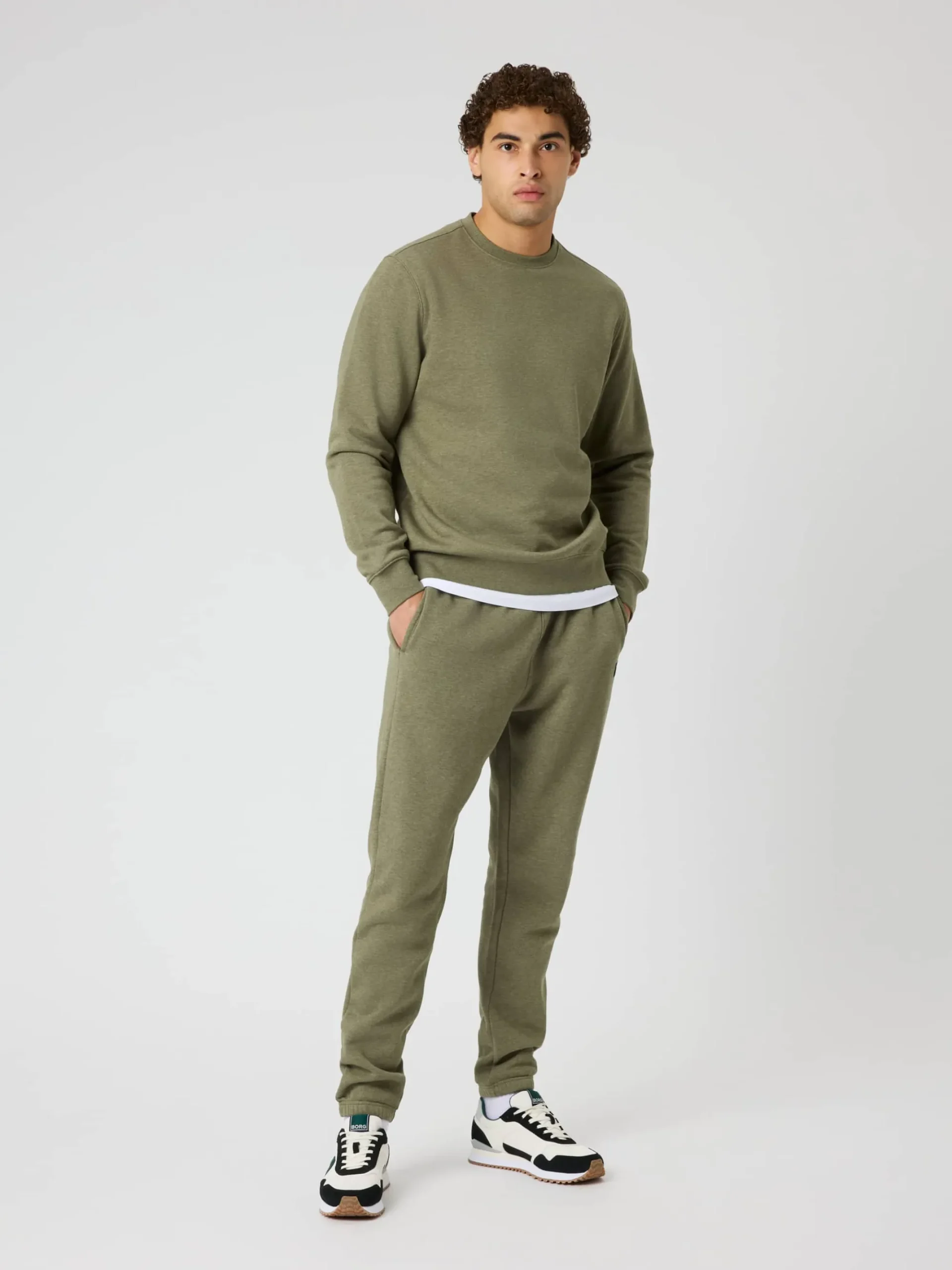 Björn Borg Vardag & Loungewear|Byxor * Centre weatpant Winter Moss Melange