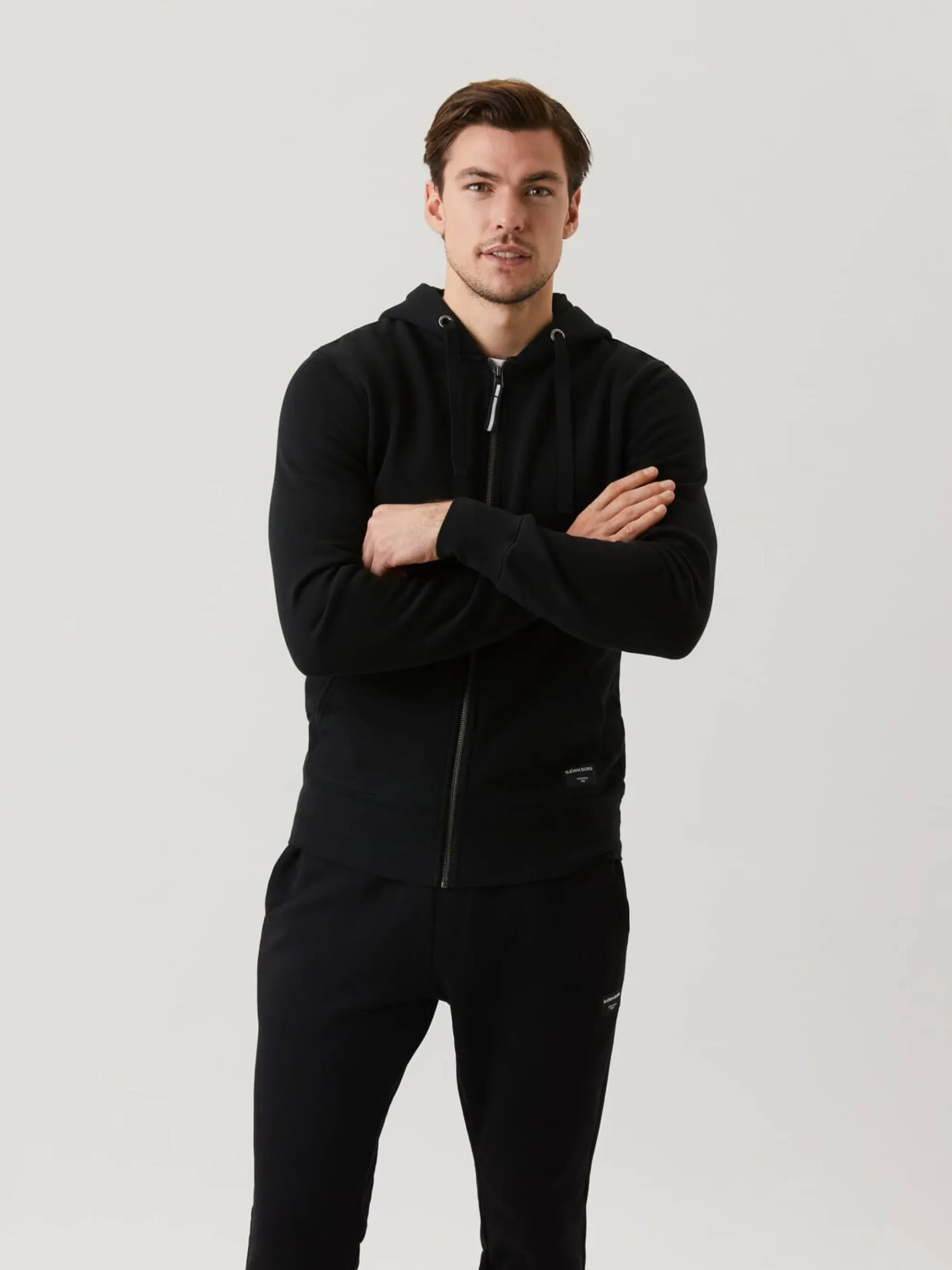 Björn Borg Hoodies * Centre Zip Hood Black Beauty