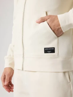 Björn Borg Hoodies|Vardag & Loungewear * Centre Zip Hoodie Tofu