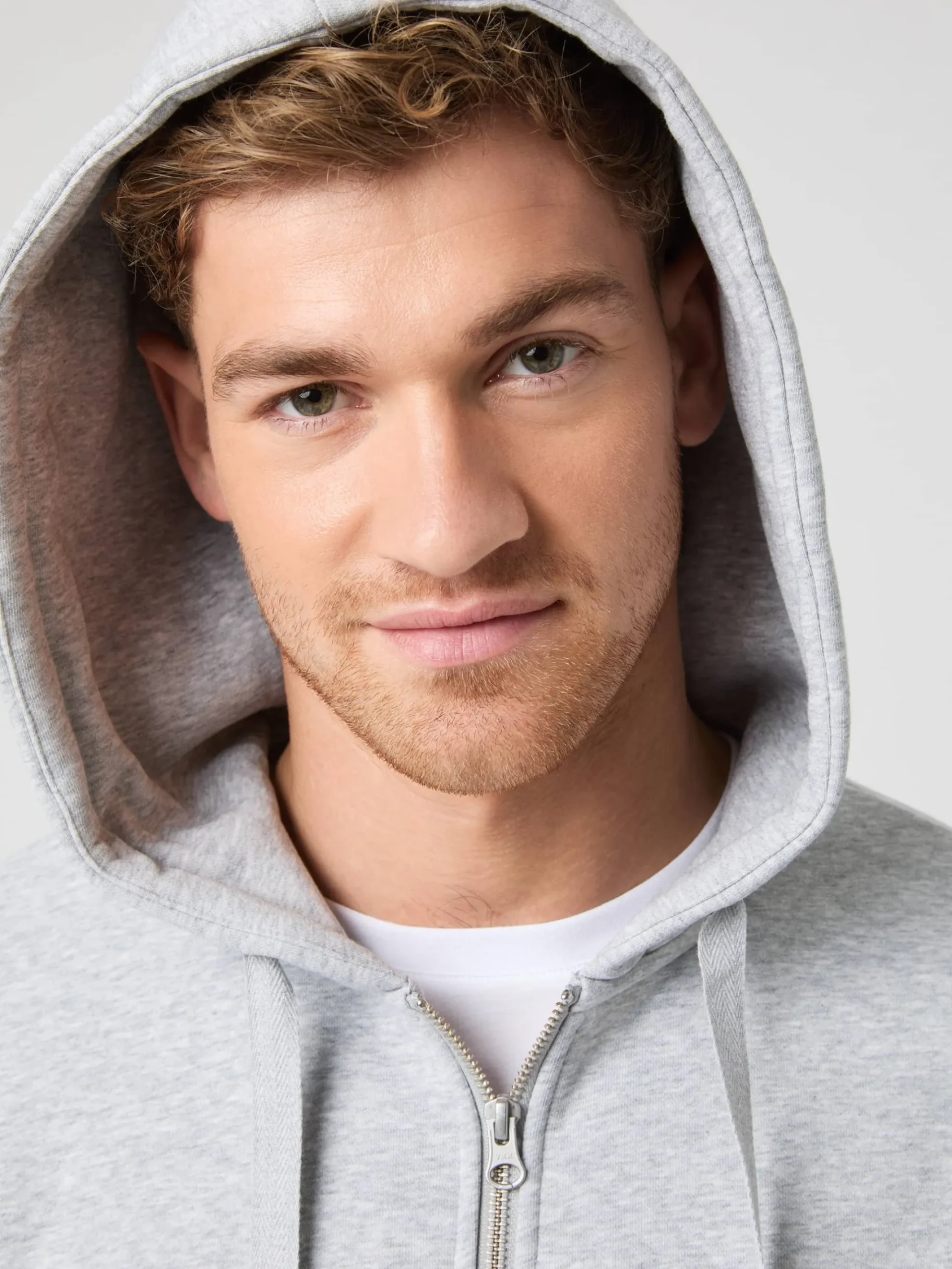 Björn Borg Hoodies|Vardag & Loungewear * Centre Zip Hoodie Gråmelerad