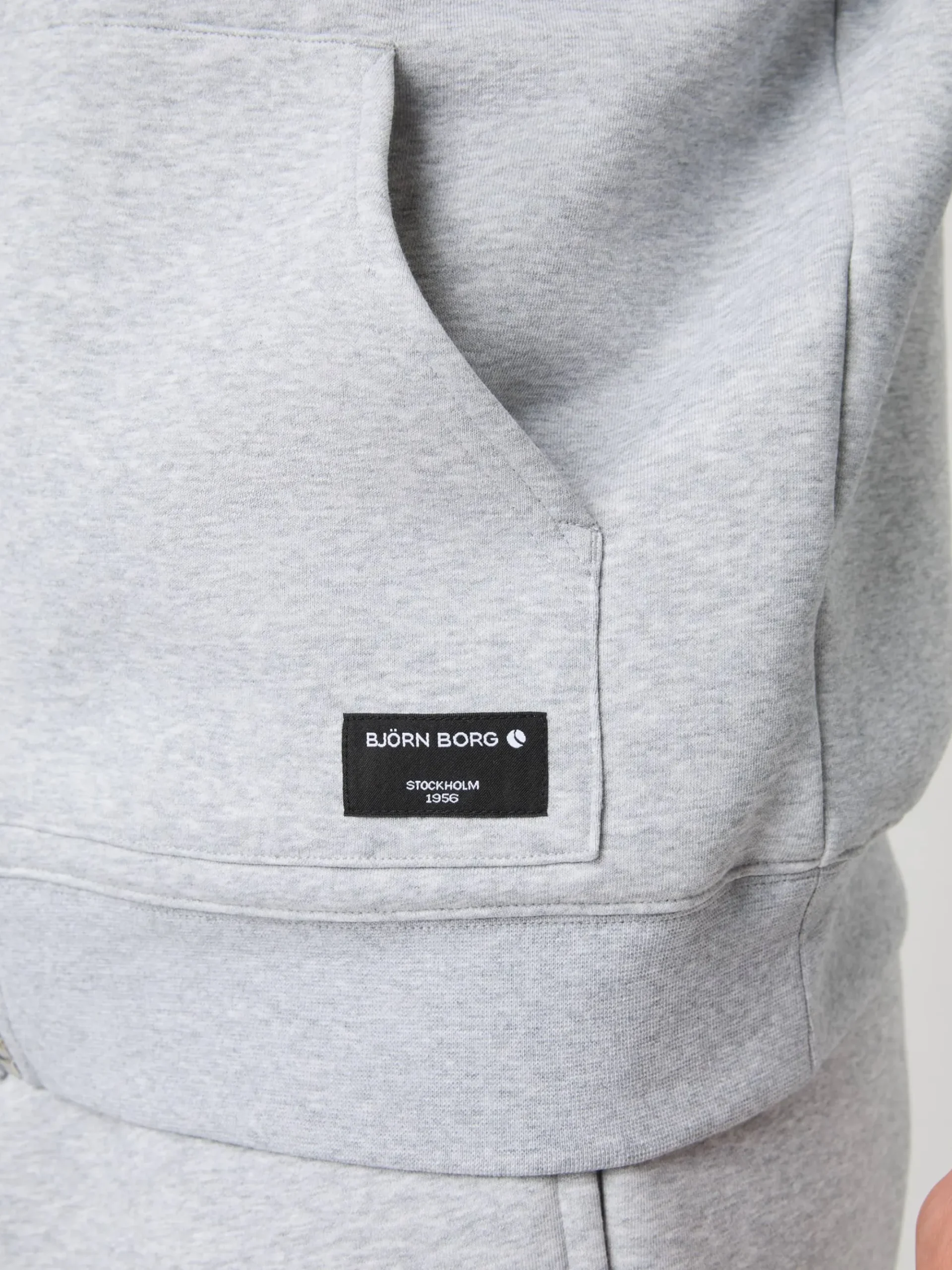 Björn Borg Hoodies|Vardag & Loungewear * Centre Zip Hoodie Gråmelerad