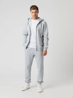 Björn Borg Hoodies|Vardag & Loungewear * Centre Zip Hoodie Gråmelerad