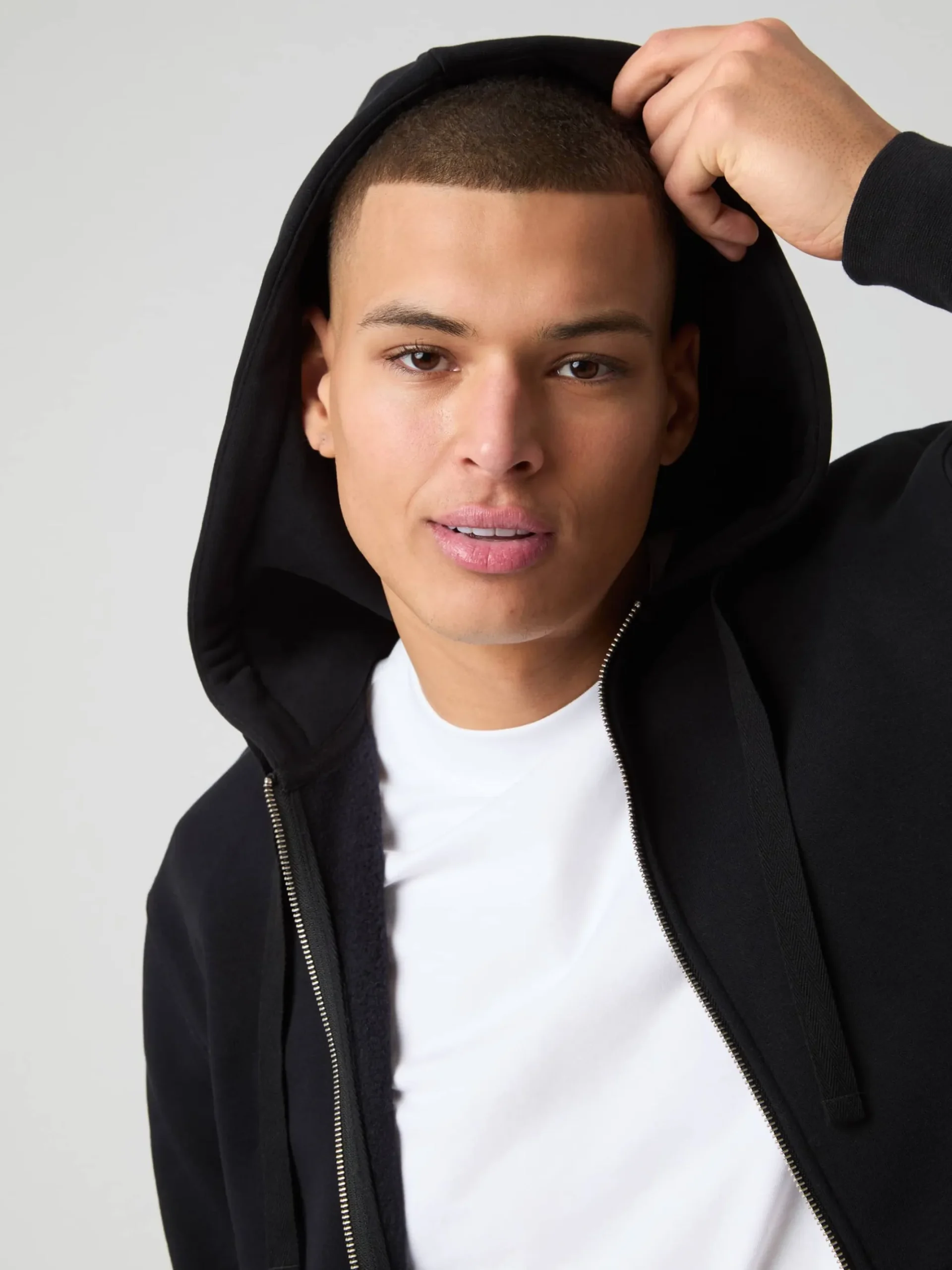 Björn Borg Hoodies|Vardag & Loungewear * Centre Zip Hoodie Black Beauty