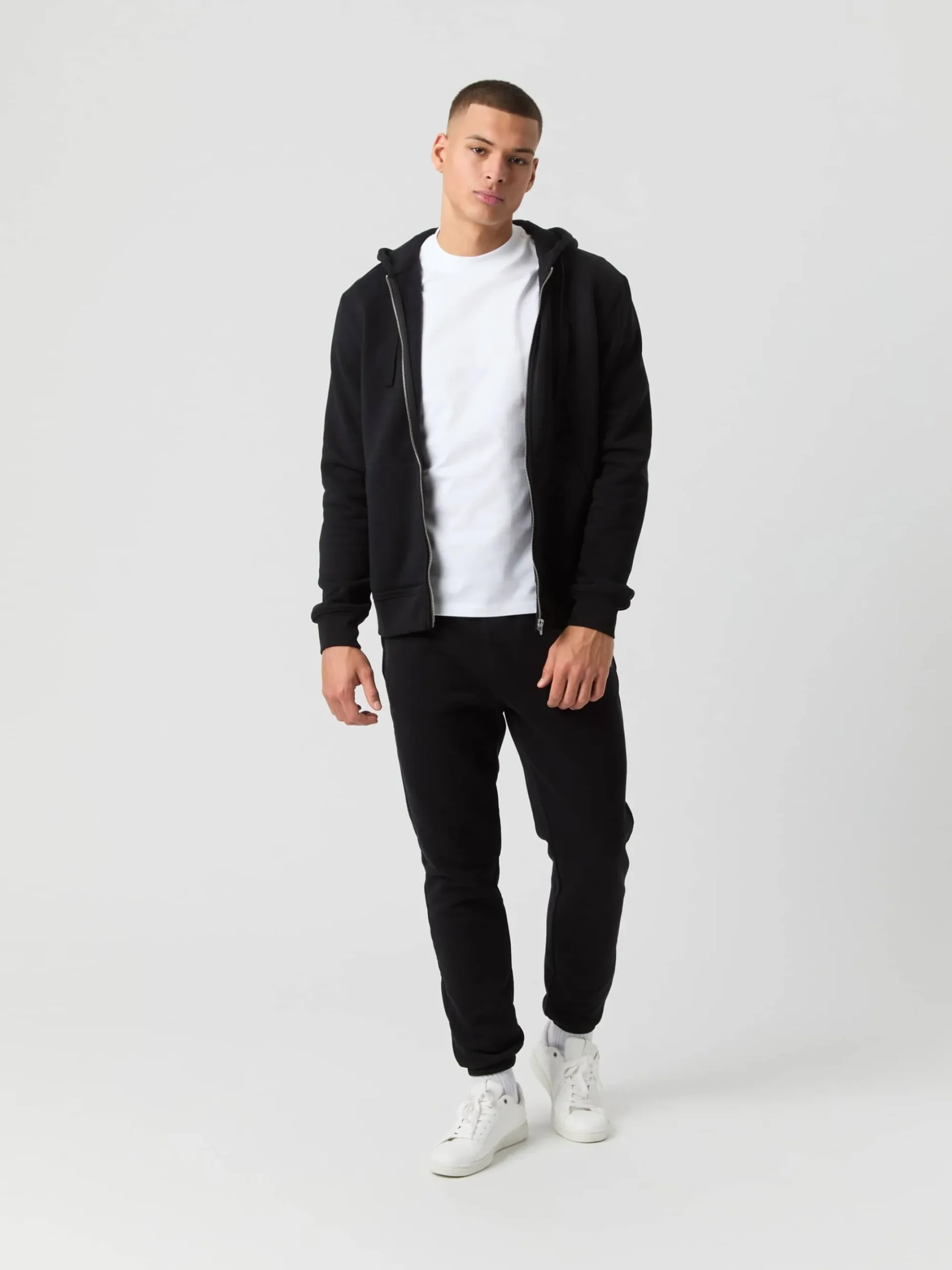 Björn Borg Hoodies|Vardag & Loungewear * Centre Zip Hoodie Black Beauty