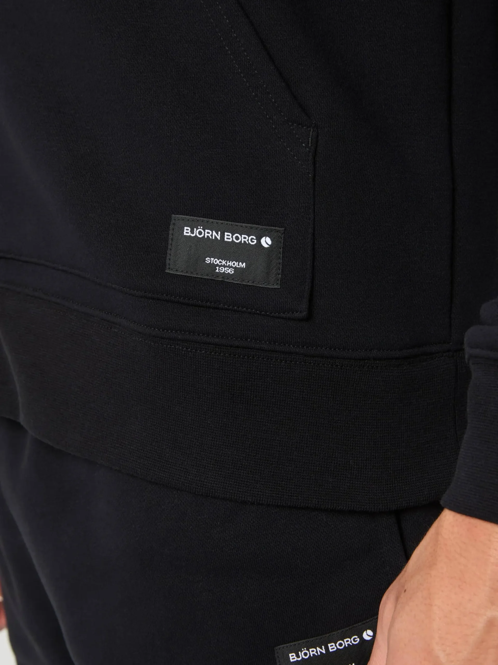 Björn Borg Hoodies|Vardag & Loungewear * Centre Zip Hoodie Black Beauty