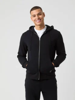 Björn Borg Hoodies|Vardag & Loungewear * Centre Zip Hoodie Black Beauty