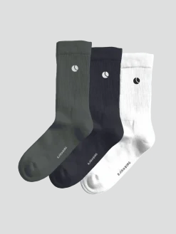 Björn Borg Strumpor|Strumpor * Core Crew Socks 3-pack Vit, Grön, Navy