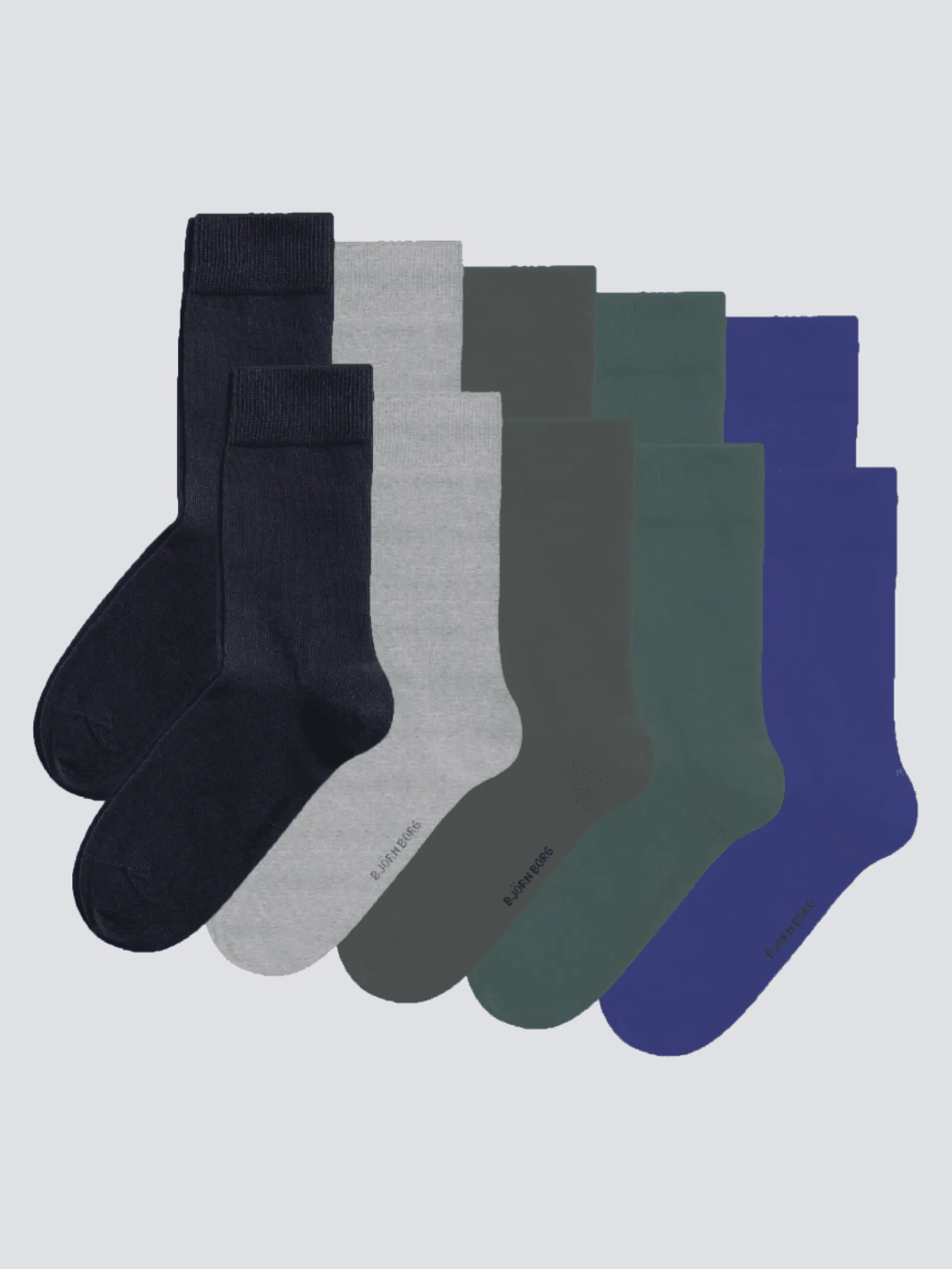Björn Borg Strumpor|Strumpor * Essential Socks 10-pack Blå, Grön, Grå, Navy