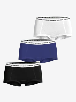 Björn Borg Boxertrosor * ogo Boxer hort 3-pack Svart, Vit, Blå