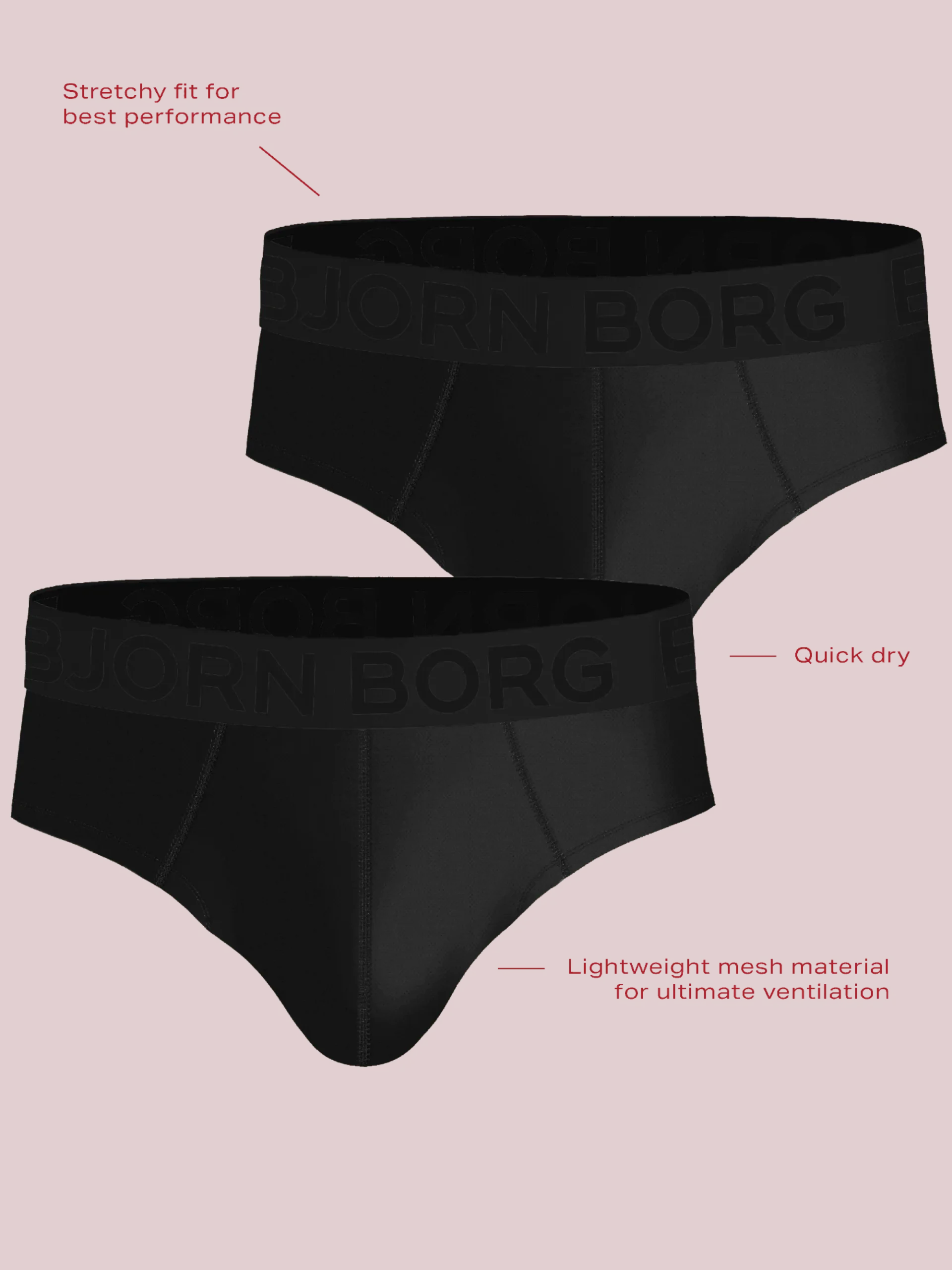 Björn Borg Briefs|Träningskalsonger * port eh Brief 2-pack