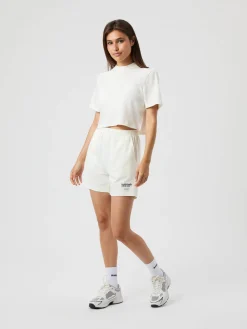 Björn Borg T-Shirts * tudio Overized Cropped T-hirt Cannoli Cream