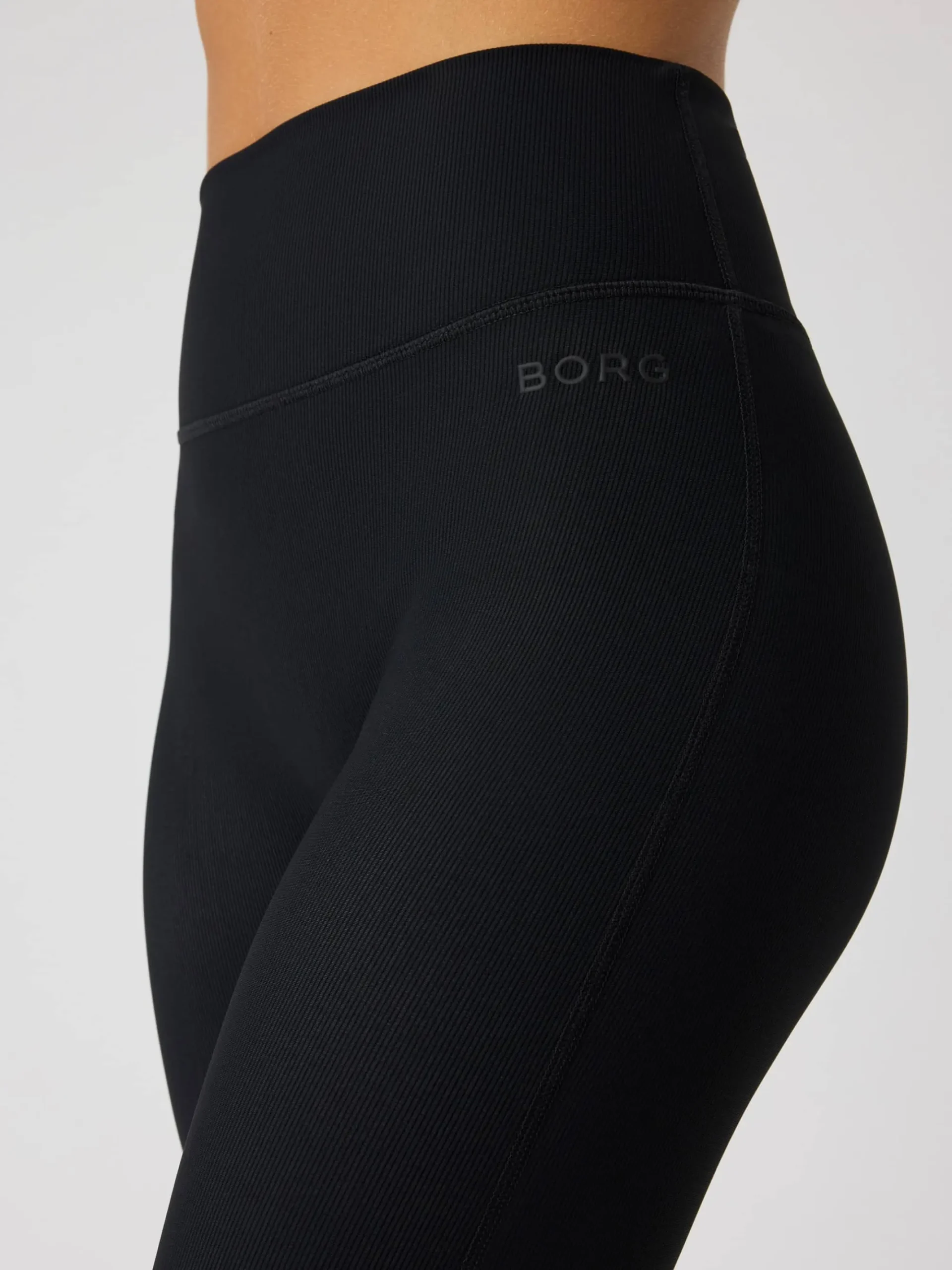 Björn Borg Gym & Träning|Träningstights * tudio Preiu Ribbed Fare Tight Black Beauty