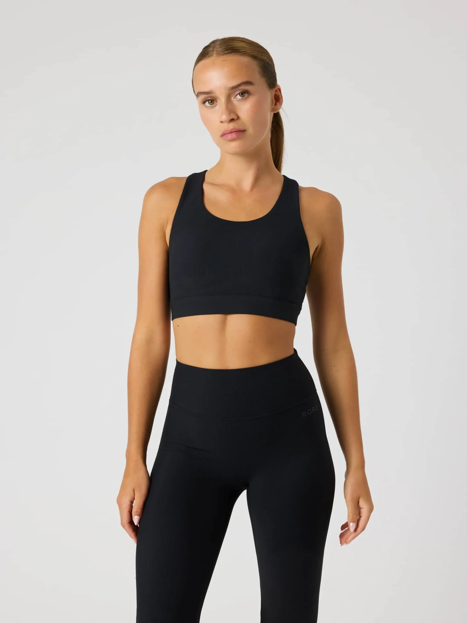 Björn Borg Gym & Träning|Toppar * tudio Preiu Rib port Bra Black Beauty