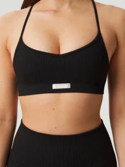 Björn Borg Sport-Bh:Ar|Bhar * Studio Sealess Ribbed Strap Bra Black Beauty