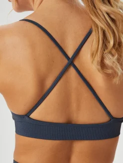 Björn Borg Sport-Bh:Ar|Bhar * Studio Sealess Ribbed Strap Bra Midnight Navy