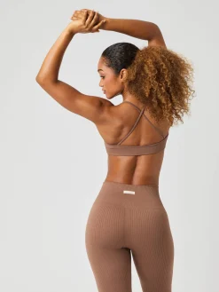 Björn Borg Sport-Bh:Ar|Bhar * Studio Sealess Ribbed Strap Bra Acorn