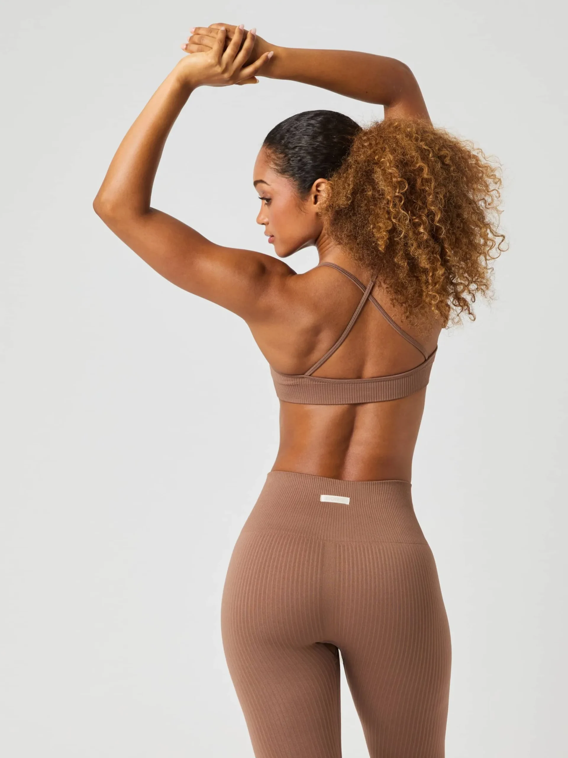 Björn Borg Sport-Bh:Ar|Bhar * Studio Sealess Ribbed Strap Bra Acorn