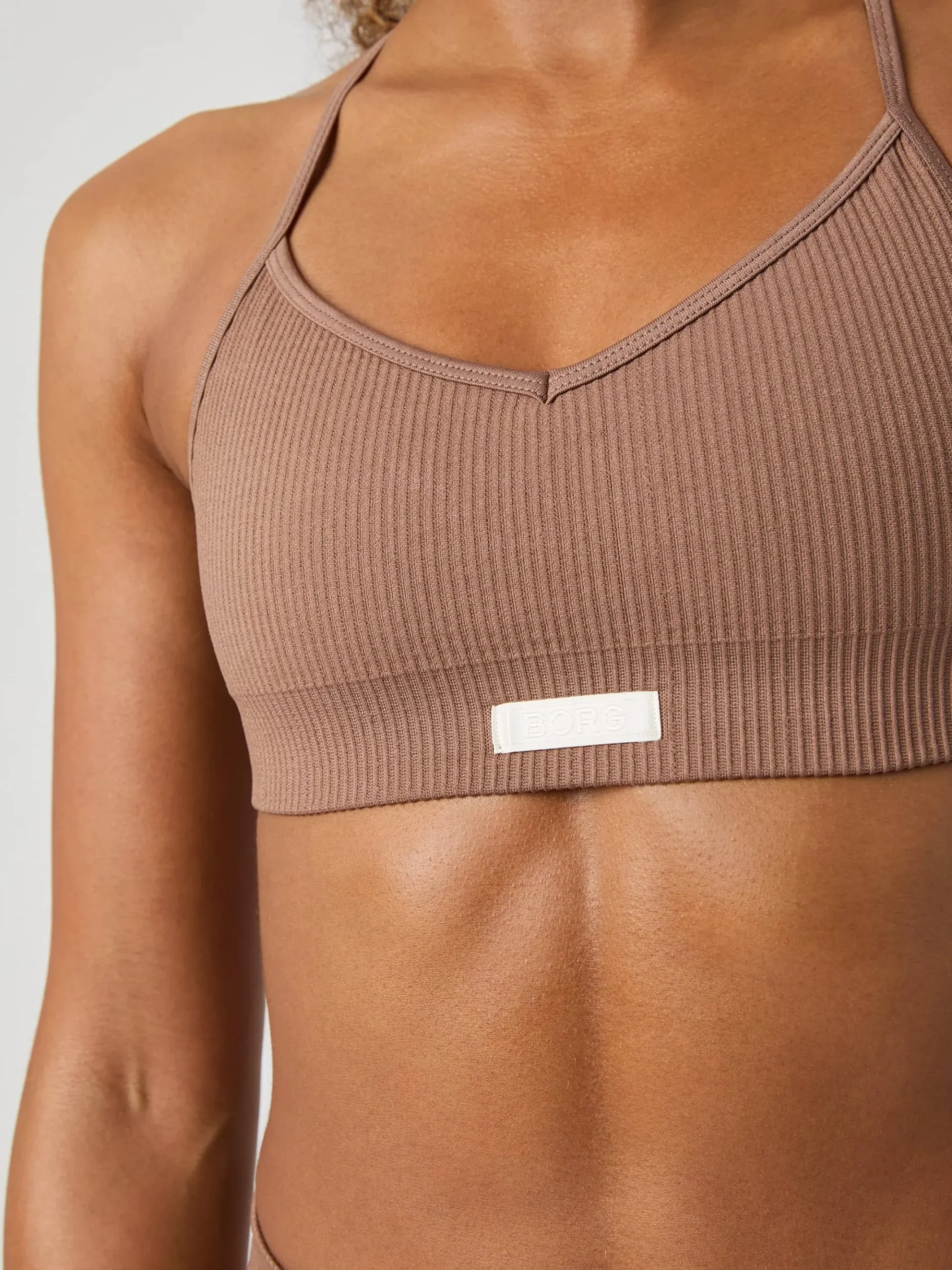 Björn Borg Sport-Bh:Ar|Bhar * Studio Sealess Ribbed Strap Bra Acorn
