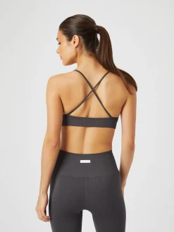 Björn Borg Sport-Bh:Ar * Studio Sealess Ribbed Strap Bra Asphalt