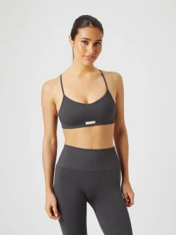 Björn Borg Sport-Bh:Ar * Studio Sealess Ribbed Strap Bra Asphalt