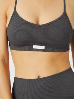 Björn Borg Sport-Bh:Ar * Studio Sealess Ribbed Strap Bra Asphalt