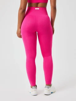Björn Borg Träningstights * tudio eae Ribbed Tight Pink Glo